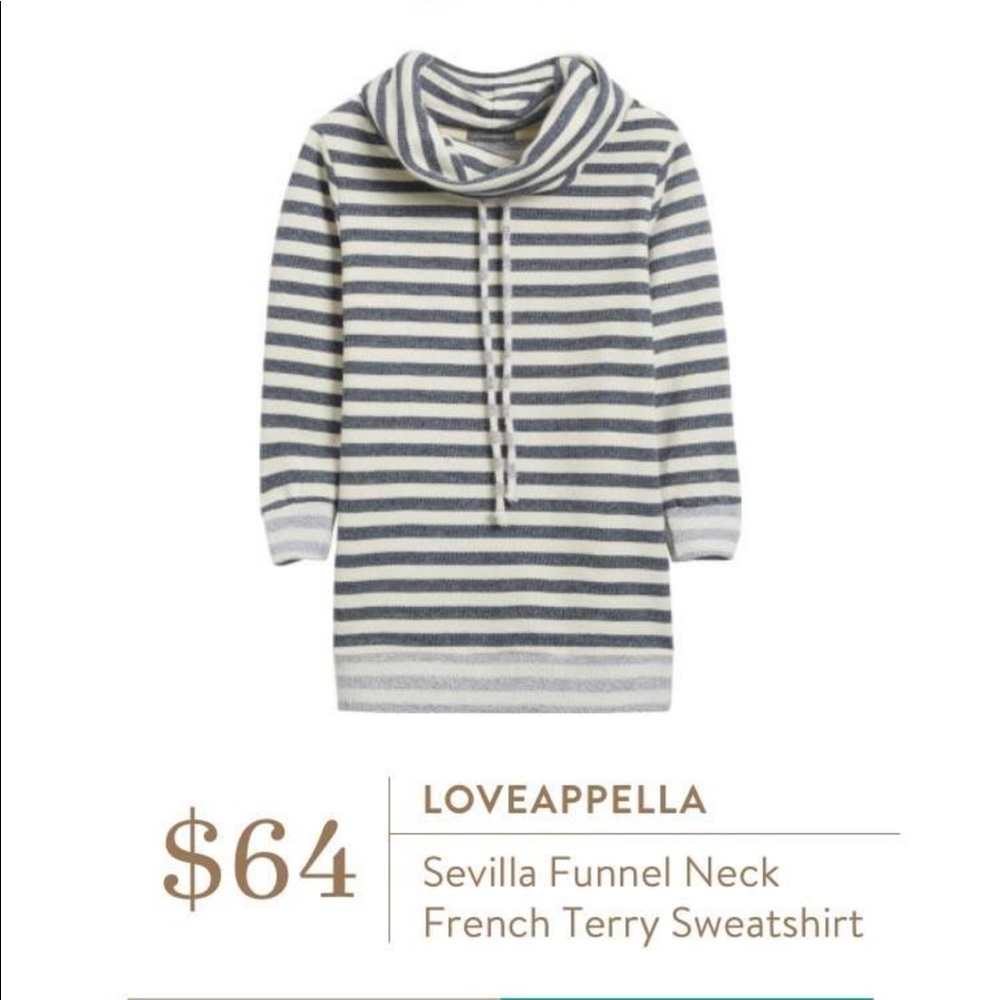 Loveappella Funnel Neck Sweatshirt